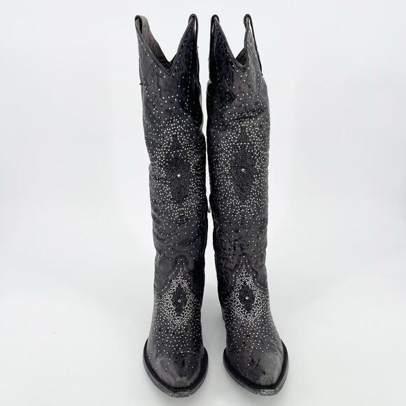 Old Gringo Gray Celina Crystal Studded Knee High Western Cowgirl Boot size 7 - Picture 7 of 14